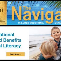 UVWA Masthead and image os grandparents with grandchildren on beach maybe discussing The Generational Legacy and Benefits of Financial Literacy
